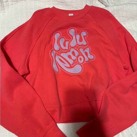 Lululemon Scuba Oversized Pullover Embroidered Glaze Pink - Picture 2 of 2